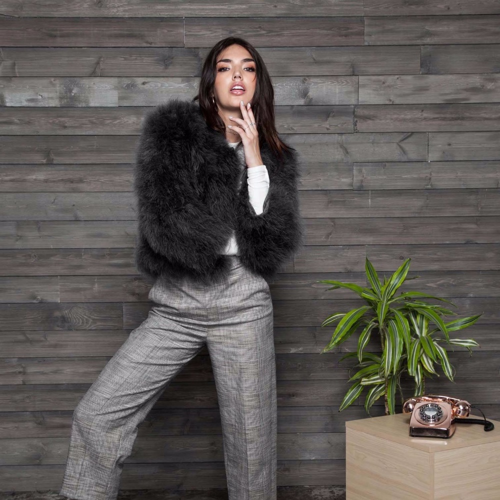 Black Ostrich Jacket